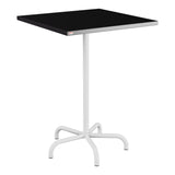 Schaffner Säntis Table haute rabattable 80x80cm h:110cm – Noir 91 / Blanc 90