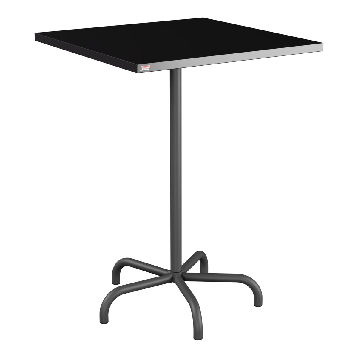 Schaffner Säntis Table haute rabattable 80x80cm h:110cm – Noir 91 / Noir 91