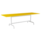 Schaffner Säntis Table repas rabattable 240x80cm – Jaune 11 / Gris Argent 78