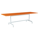 Schaffner Säntis Table repas rabattable 240x80cm – Orange 13 / Bleu Pastel 51