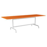 Schaffner Säntis Table repas rabattable 240x80cm – Orange 13 / Gris Argent 78