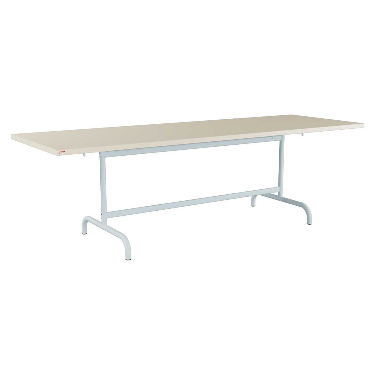 Schaffner Säntis Table repas rabattable 240x80cm – Sable Pastel 15 / Bleu Pastel 51