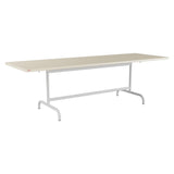 Schaffner Säntis Table repas rabattable 240x80cm – Sable Pastel 15 / Gris Argent 78