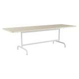 Schaffner Säntis Table repas rabattable 240x80cm – Sable Pastel 15 / Blanc 90