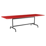 Schaffner Säntis Table repas rabattable 240x80cm – Rouge 30 / Anthracite 77