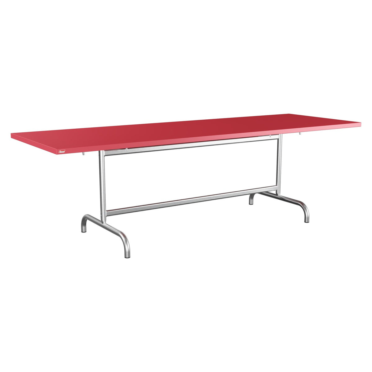 Schaffner Säntis Table repas rabattable 240x80cm – Rouge Érable 33 / Galvanisé à chaud 02