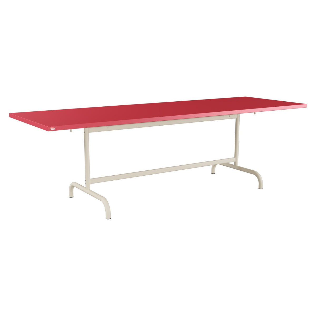Schaffner Säntis Table repas rabattable 240x80cm – Rouge Érable 33 / Sable Pastel 15