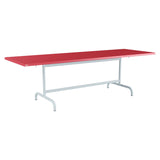 Schaffner Säntis Table repas rabattable 240x80cm – Rouge Érable 33 / Bleu Pastel 51