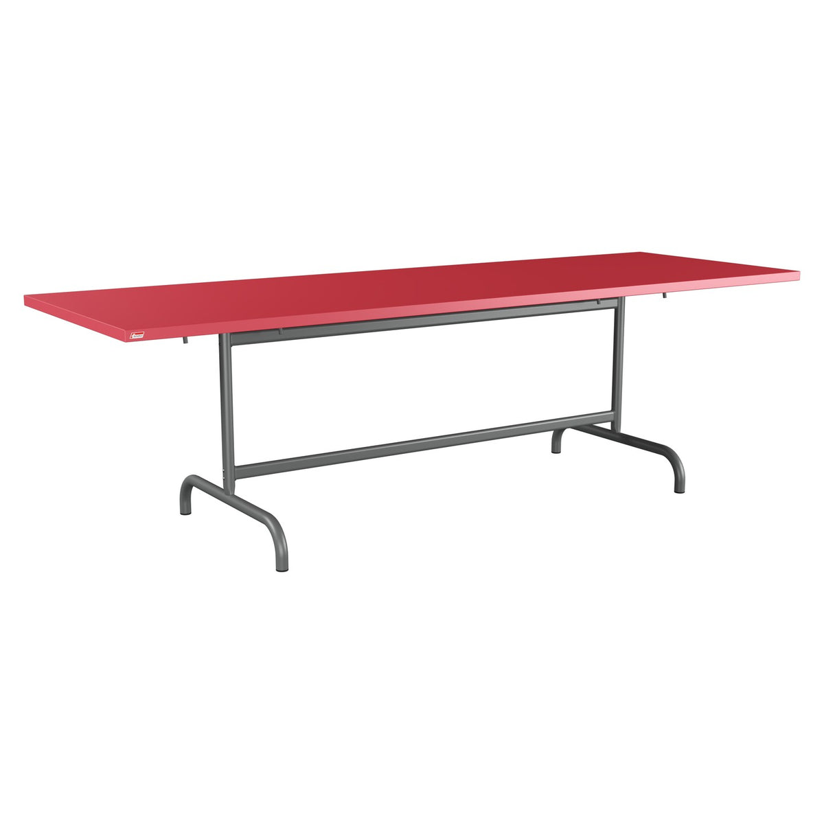 Schaffner Säntis Table repas rabattable 240x80cm – Rouge Érable 33 / Graphite 73
