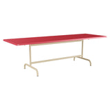 Schaffner Säntis Table repas rabattable 240x80cm – Rouge Érable 33 / Marron Pastel 83