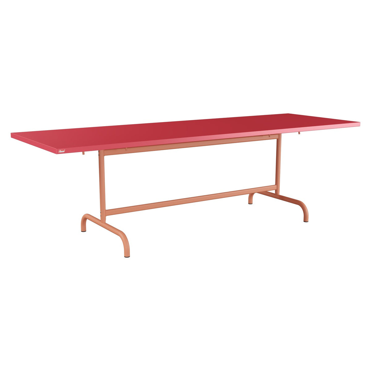 Schaffner Säntis Table repas rabattable 240x80cm – Rouge Érable 33 / Terracotta 84