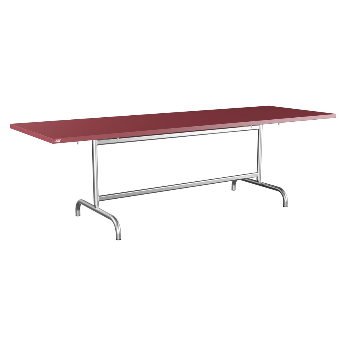 Schaffner Säntis Table repas rabattable 240x80cm – Bordeaux 38 / Galvanisé à chaud 02