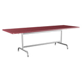 Schaffner Säntis Table repas rabattable 240x80cm – Bordeaux 38 / Galvanisé à chaud 02