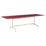 Schaffner Säntis Table repas rabattable 240x80cm – Bordeaux 38 / Sable Pastel 15