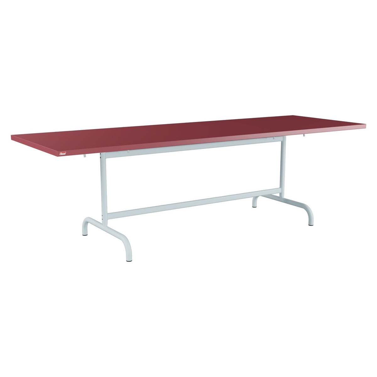 Schaffner Säntis Table repas rabattable 240x80cm – Bordeaux 38 / Bleu Pastel 51