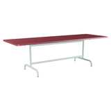Schaffner Säntis Table repas rabattable 240x80cm – Bordeaux 38 / Bleu Pastel 51