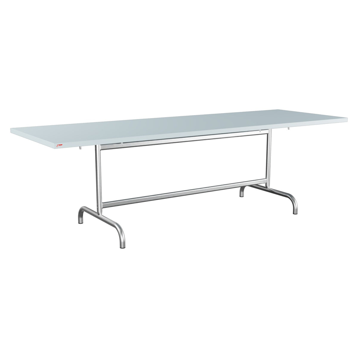 Schaffner Säntis Table repas rabattable 240x80cm – Bleu Pastel 51 / Galvanisé à chaud 02