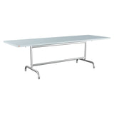 Schaffner Säntis Table repas rabattable 240x80cm – Bleu Pastel 51 / Galvanisé à chaud 02