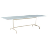 Schaffner Säntis Table repas rabattable 240x80cm – Bleu Pastel 51 / Sable Pastel 15