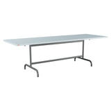 Schaffner Säntis Table repas rabattable 240x80cm – Bleu Pastel 51 / Graphite 73