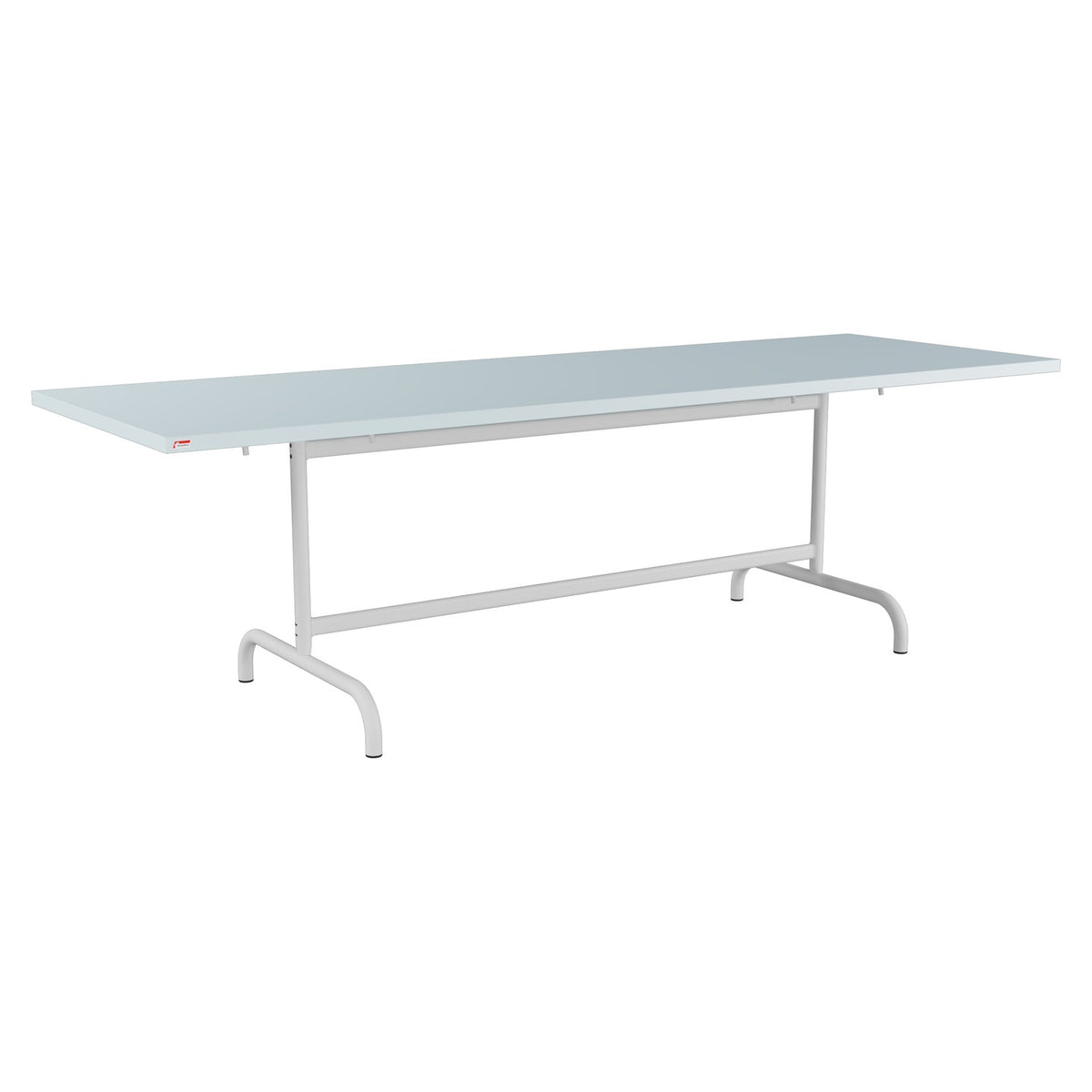 Schaffner Säntis Table repas rabattable 240x80cm – Bleu Pastel 51 / Gris Argent 78