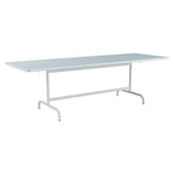 Schaffner Säntis Table repas rabattable 240x80cm – Bleu Pastel 51 / Gris Argent 78