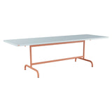 Schaffner Säntis Table repas rabattable 240x80cm – Bleu Pastel 51 / Terracotta 84