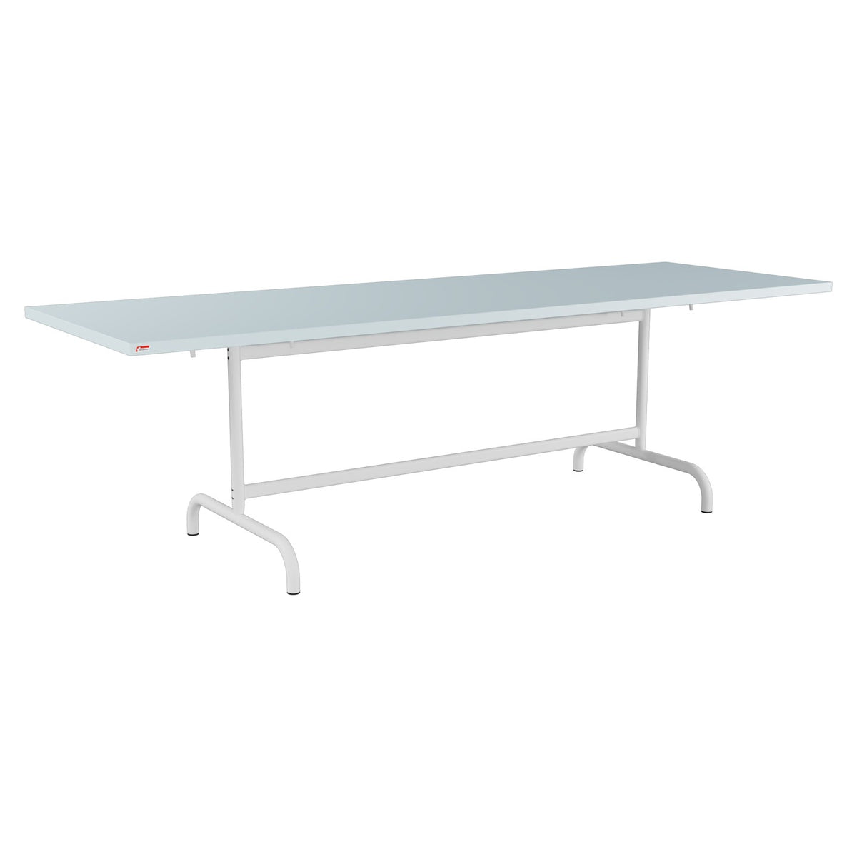 Schaffner Säntis Table repas rabattable 240x80cm – Bleu Pastel 51 / Blanc 90
