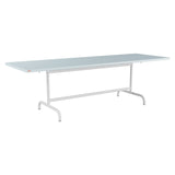 Schaffner Säntis Table repas rabattable 240x80cm – Bleu Pastel 51 / Blanc 90
