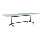 Schaffner Säntis Table repas rabattable 240x80cm – Bleu Pastel 51 / Noir 91