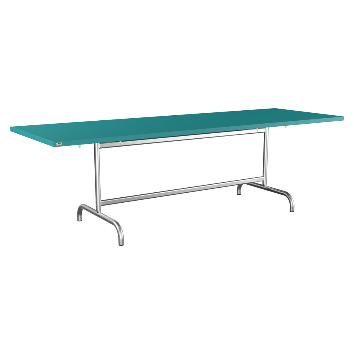 Schaffner Säntis Table repas rabattable 240x80cm – Bleu Kali 56 / Galvanisé à chaud 02