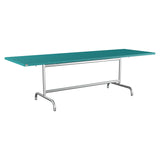 Schaffner Säntis Table repas rabattable 240x80cm – Bleu Kali 56 / Galvanisé à chaud 02