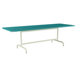 Schaffner Säntis Table repas rabattable 240x80cm – Bleu Kali 56 / Vert Pastel 64