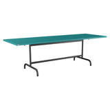 Schaffner Säntis Table repas rabattable 240x80cm – Bleu Kali 56 / Anthracite 77