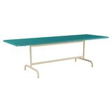Schaffner Säntis Table repas rabattable 240x80cm – Bleu Kali 56 / Marron Pastel 83