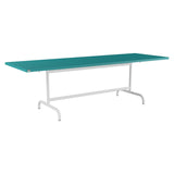 Schaffner Säntis Table repas rabattable 240x80cm – Bleu Kali 56 / Blanc 90