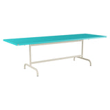 Schaffner Säntis Table repas rabattable 240x80cm – Turquoise 58 / Sable Pastel 15