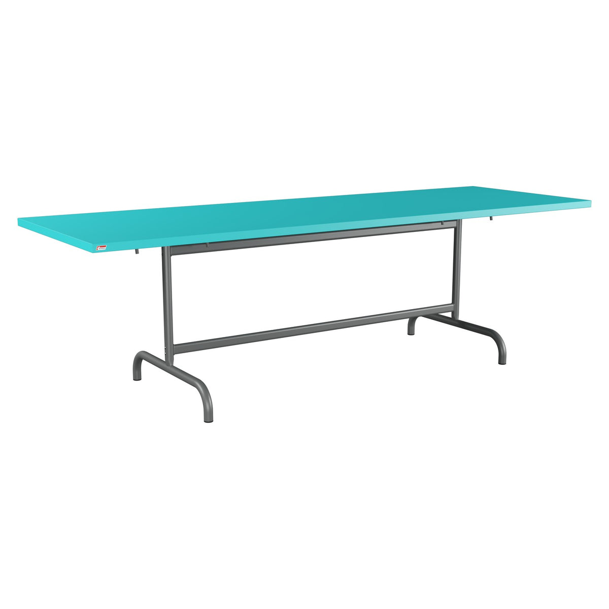 Schaffner Säntis Table repas rabattable 240x80cm – Turquoise 58 / Graphite 73