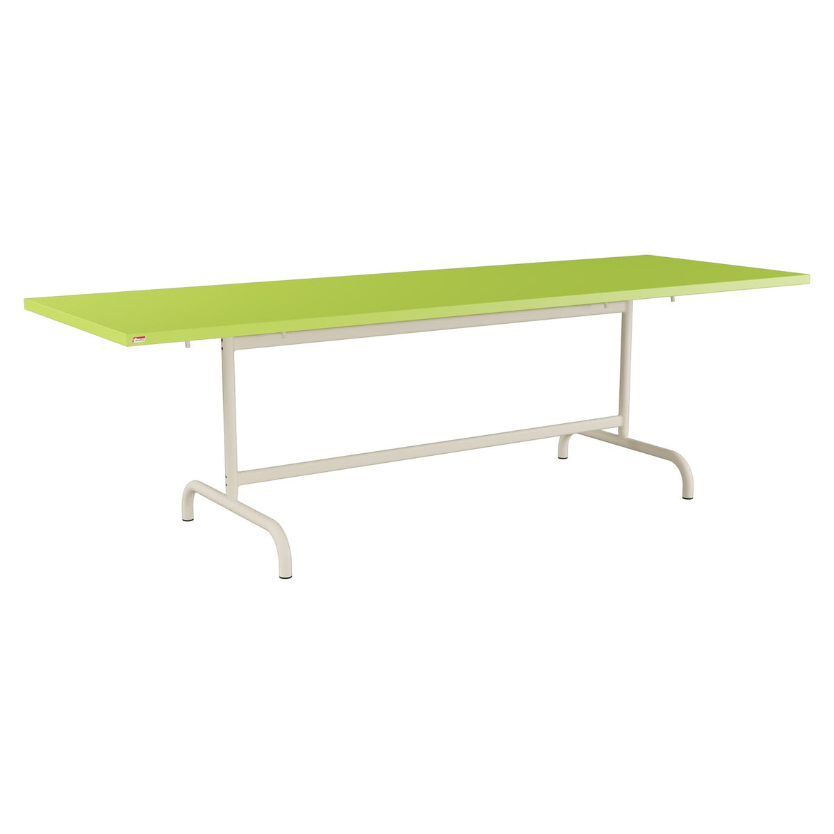 Schaffner Säntis Table repas rabattable 240x80cm – Vert clair 63 / Sable Pastel 15