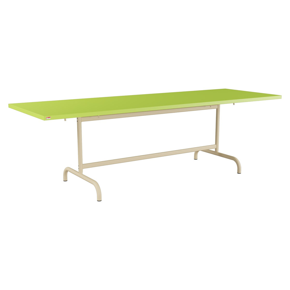 Schaffner Säntis Table repas rabattable 240x80cm – Vert clair 63 / Marron Pastel 83