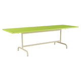 Schaffner Säntis Table repas rabattable 240x80cm – Vert clair 63 / Marron Pastel 83