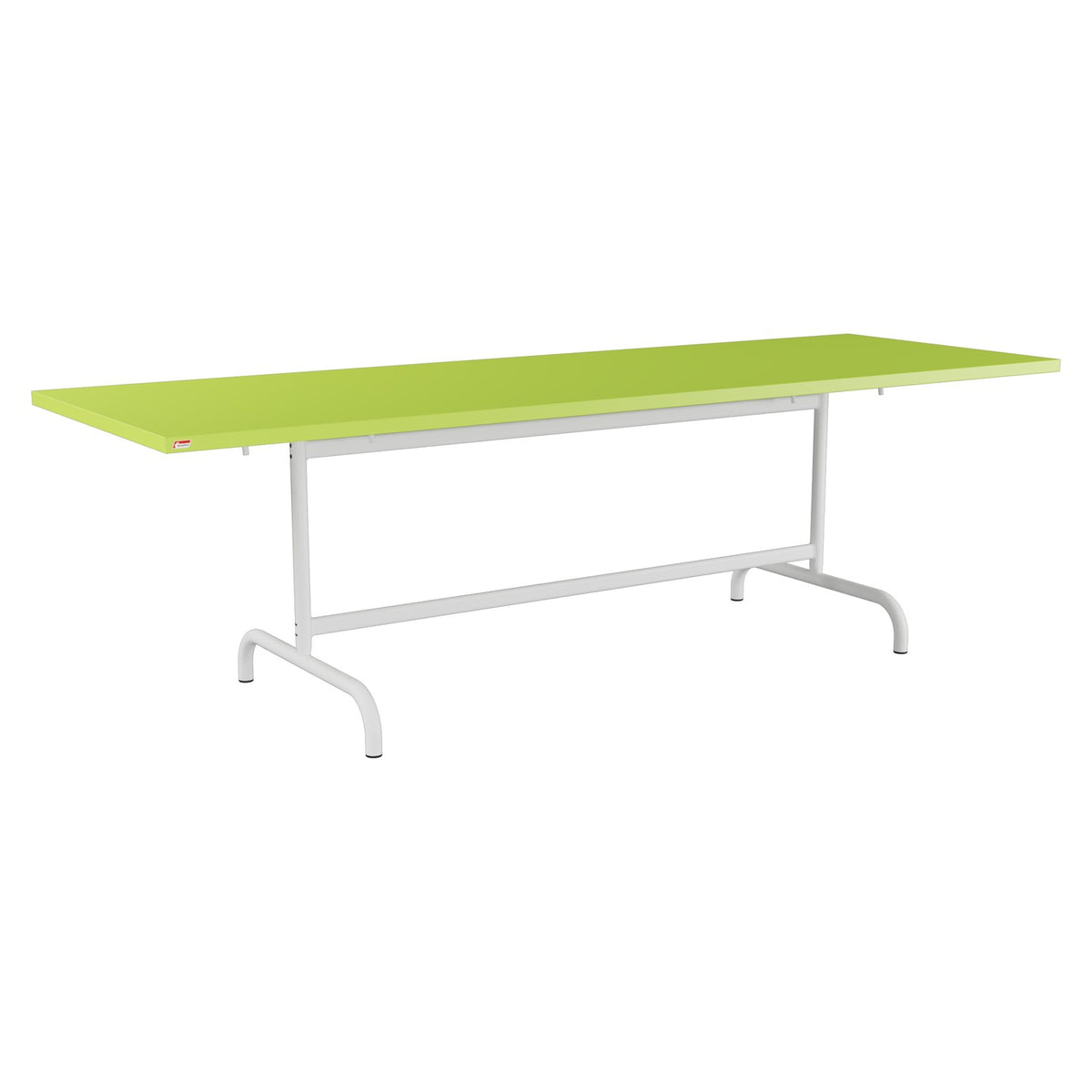 Schaffner Säntis Table repas rabattable 240x80cm – Vert clair 63 / Blanc 90