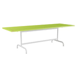 Schaffner Säntis Table repas rabattable 240x80cm – Vert clair 63 / Blanc 90