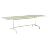 Schaffner Säntis Table repas rabattable 240x80cm – Vert Pastel 64 / Sable Pastel 15