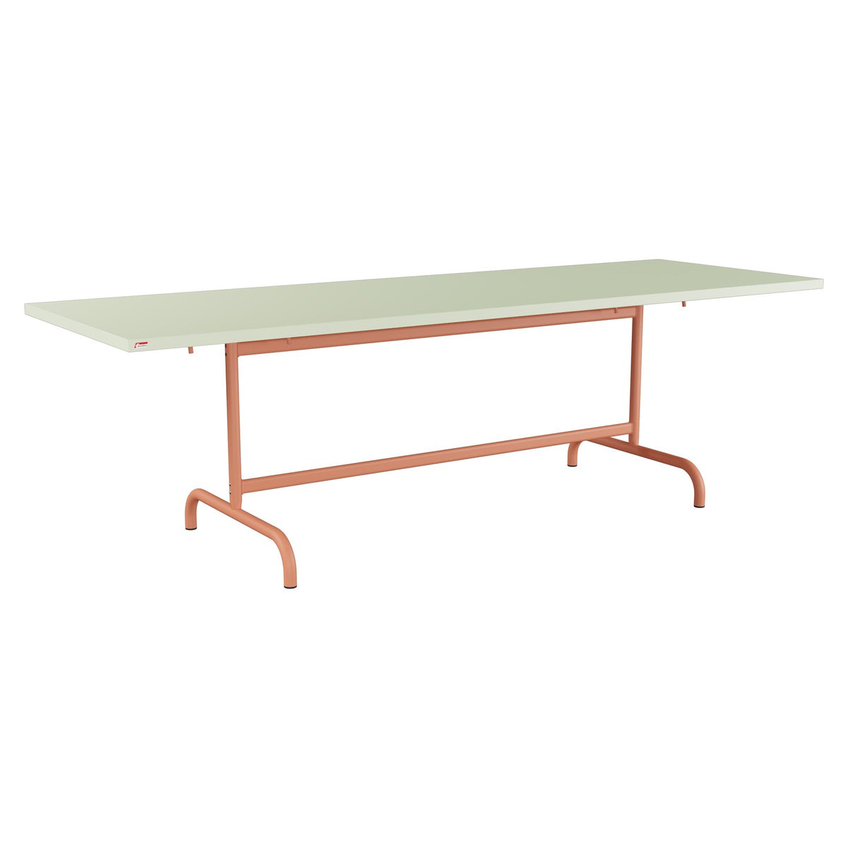 Schaffner Säntis Table repas rabattable 240x80cm – Vert Pastel 64 / Terracotta 84