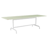 Schaffner Säntis Table repas rabattable 240x80cm – Vert Pastel 64 / Blanc 90