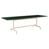Schaffner Säntis Table repas rabattable 240x80cm – Vert Sapin 66 / Marron Pastel 83