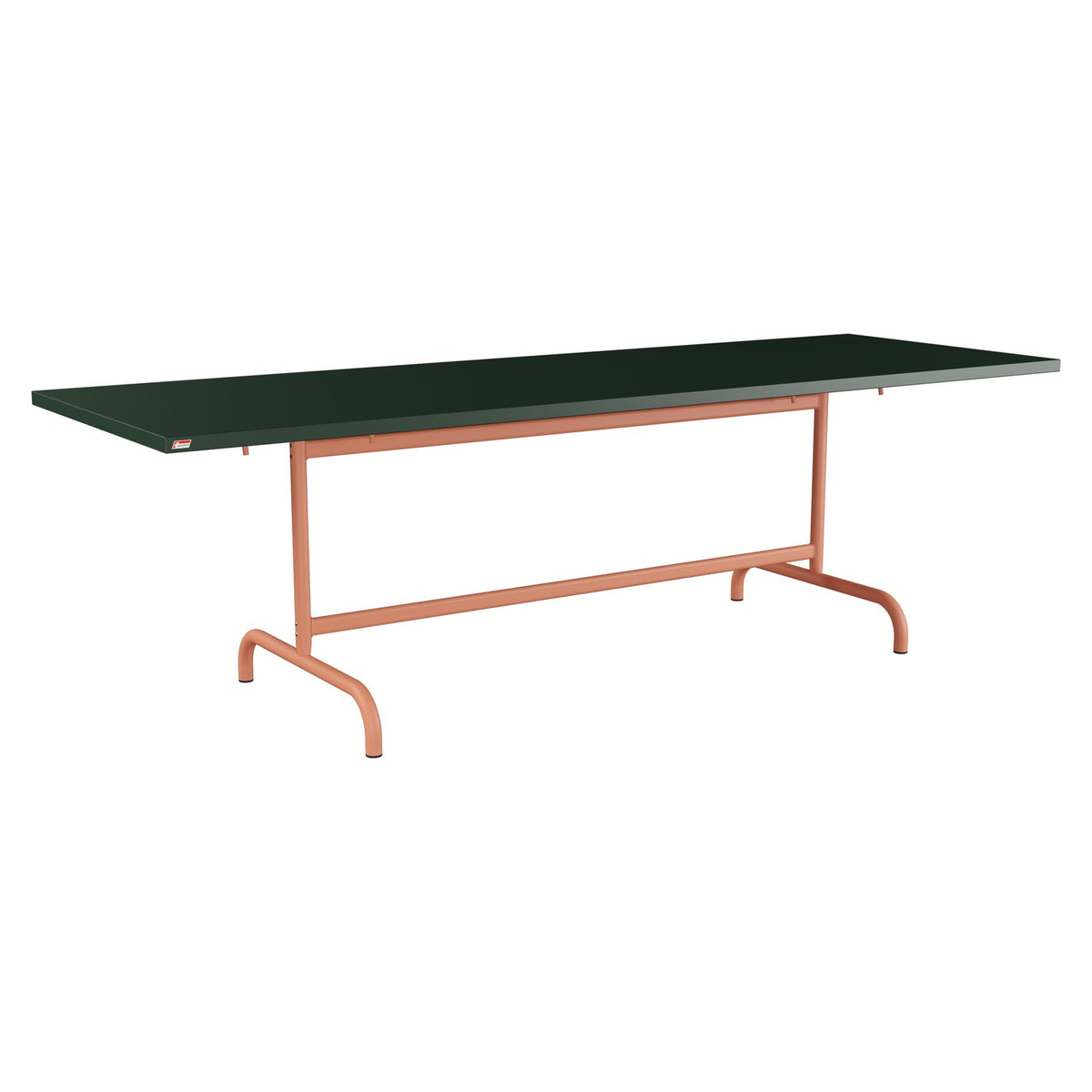Schaffner Säntis Table repas rabattable 240x80cm – Vert Sapin 66 / Terracotta 84