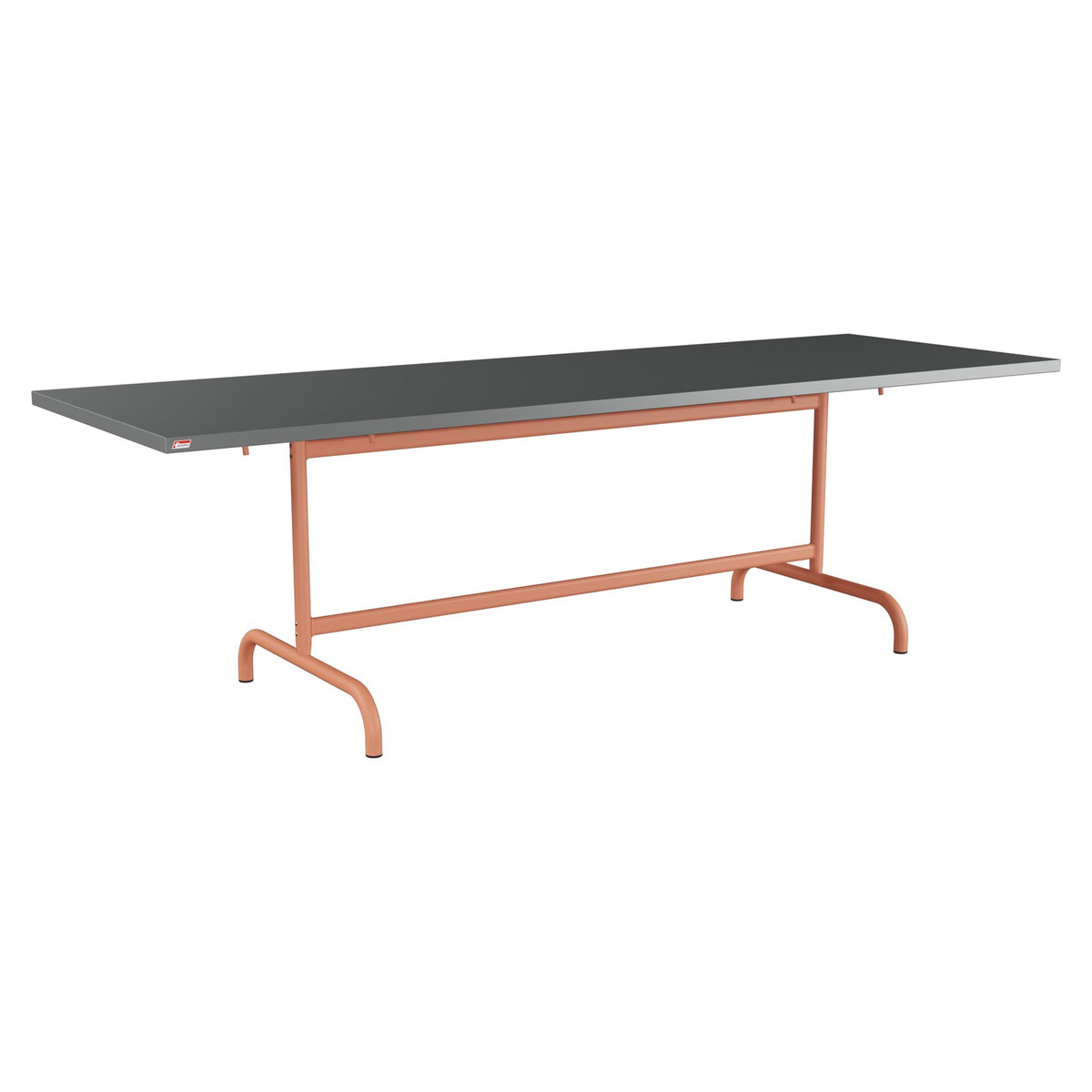 Schaffner Säntis Table repas rabattable 240x80cm – Graphite 73 / Terracotta 84