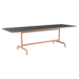 Schaffner Säntis Table repas rabattable 240x80cm – Graphite 73 / Terracotta 84